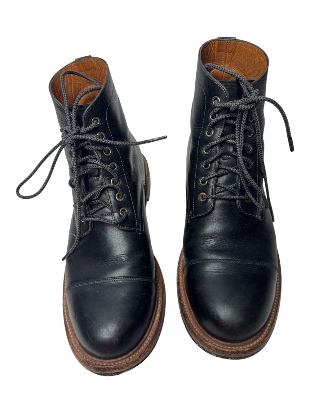Ariat ATS Men’s Leather Black Lace Up Work Boots. Made In Mexico. Size 11.